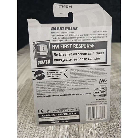 Hot Wheels Rapid Pulse HW First Response Red 1:64 Diecast Toy Car 2024 - Picture 7 of 7